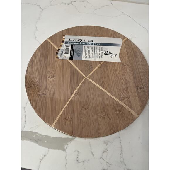 Bamboo Round Cutting Board Organic NEW - Picture 5 of 8
